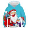 Children's Hoodie Cute Cartoon Christmas Tree Santa Claus Pattern Fun Kids Spring Autumn Hooded Coat Casual Long Sleeve Clothes
