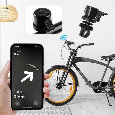 Велосипедный звонок для Apple AirTag Крепление для велосипеда GPS-трекер Водонепроницаемый Классический велосипедный звонок для Air Tag GPS-трекер Под держателем для велосипедного звонка