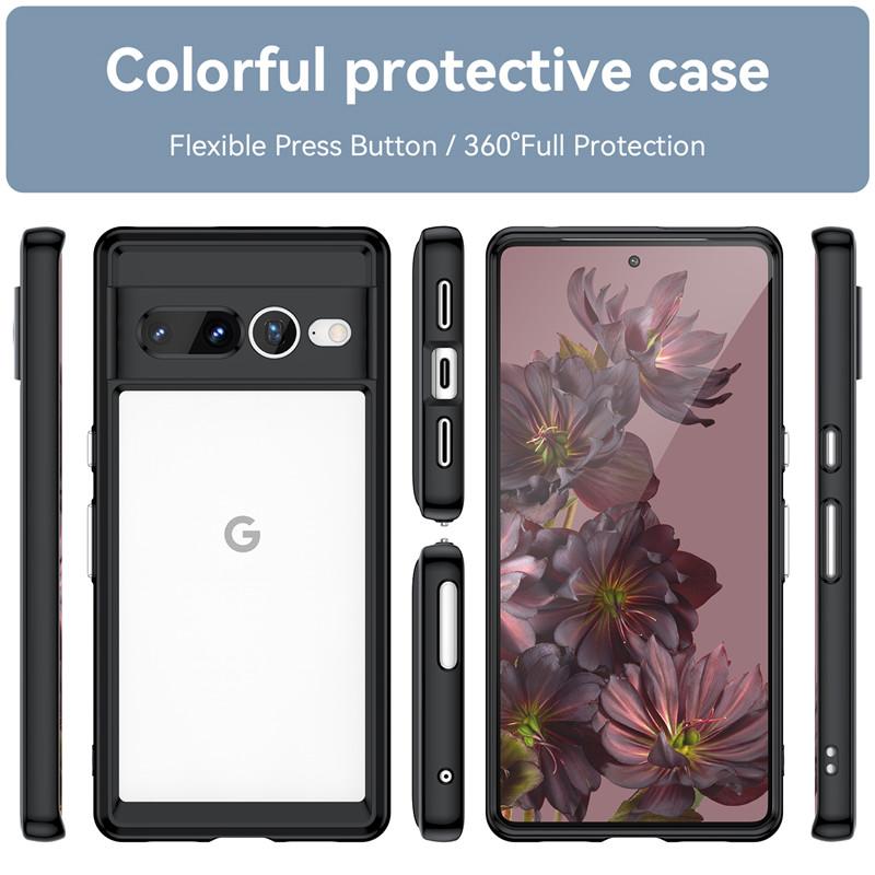 Для Google Pixel 7 Pro Чехол Для Pixel 7 Pro Чехол Цветной Мягкий Силиконовый Прозрачный Ударопрочный Бампер Для Google Pixel 7