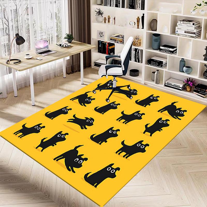1PC dog silhouette Non-Slip Floor Carpet Compatible for Office&Living Room&Bedroom&Dining room - Flat- Soft & Pattern, Vibrant Colors-W281