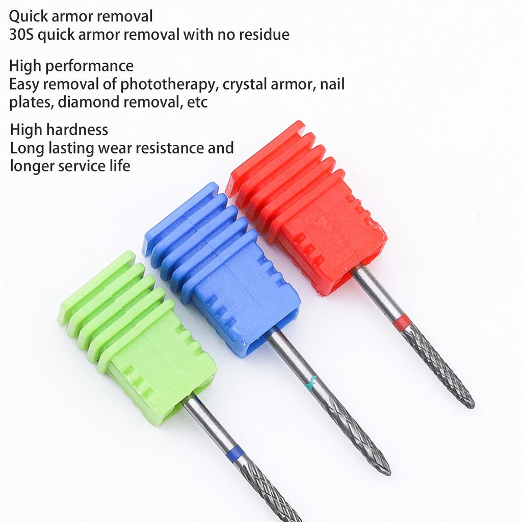 Nail Drill Bits Multifunctional Nail Art Bits Tungsten Steel Nail Drill Bits Milling Cutters Nails Art Tool for Manicure