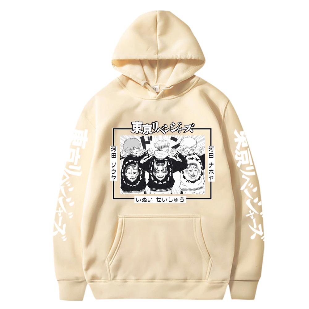 Токийские Мстители Кавата Соя Толстовки Мужские С Длинным Рукавом Толстовки с Капюшоном Унисекс Повседневная Уличная Одежда Y2K Мода
