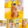 Whimsical Capybara And Oyster Turtle Plush Keychain Fun Decorative Bag Charm