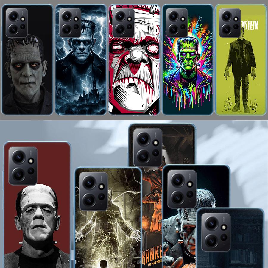 Horror F-Frankenstein Phone Case For Redmi Note 14 15 Pro 5G 13 12 Pro Plus 11 11T 11E 11S 10 Pro 10S 9 9S Cover Cell Clear TPU