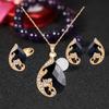 Women Jewelry Set Waterdrop Shape Exquisite Craftsmanship Beauty Fashion Rhinestone Inlaid Elegant Earrings Jewelry for Banquet