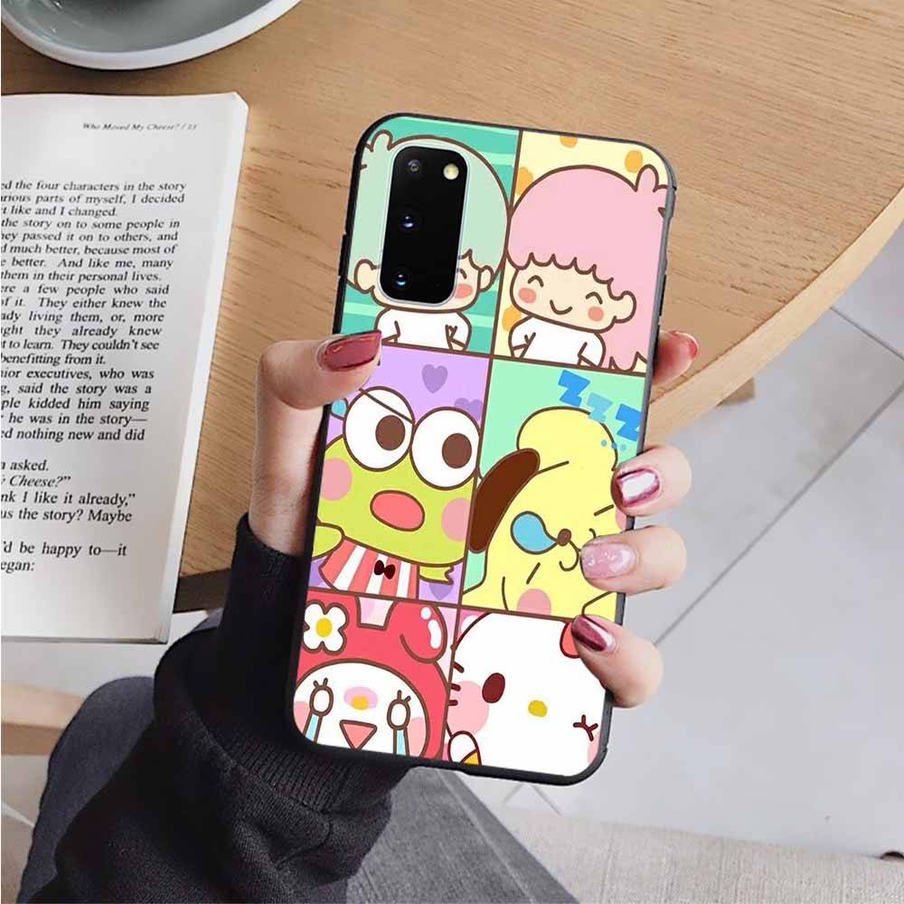 AH46 Sanrio Cartoon черный чехол для Samsung Note 20 Lite S24 Ultra S23 S22 A05 A06 A11 A71 A15 A16 A13 A24 A25 A33 A52 A53 M55 M35 Sofe Cover
