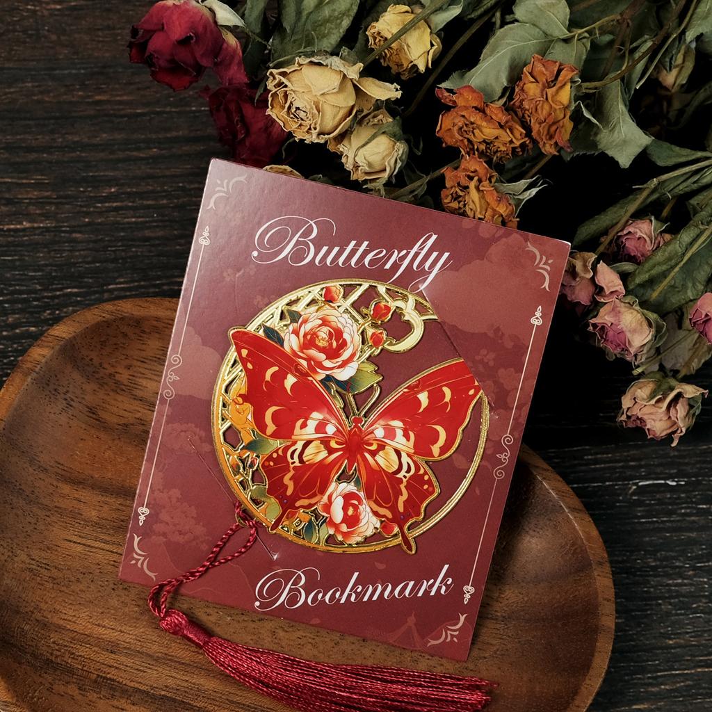 Серия Beautiful Butterfly Высококачественная полая металлическая закладка для чтения Essential Metal Bookmark