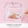 Прозрачный пластиковый держатель для ватных палочек, прозрачный диспенсер для ватных дисков, аксессуар-органайзер для ванной комнаты с уникальным дизайном, органайзер-бокс