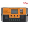 Solar Charge Controller 30A 20A 10A Solar Regulator with LCD Display Dual USB 5V Auto Identify Battery Type for Solar Panel RV