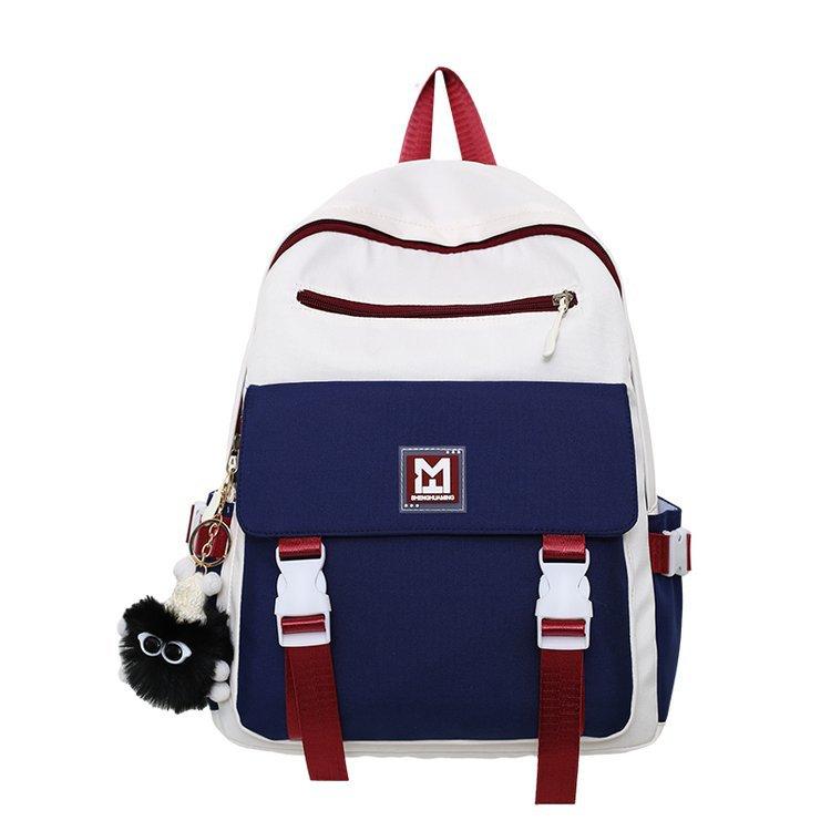 Большая вместимость, легкий школьный рюкзак для средней школы, женский, контрастный цвет