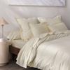 Housse de couette percale de coton peigné "Julian" toutes dimensions Coton Pur - Julian Ivoire - Housse de couette 240 x 220 cm