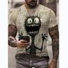 Fashion Cute Cartoon Summer Men T Shirts Lightweight Breathable Casual Kids Round Neck Sleeve Short Streetwear Oversized Tops