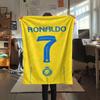 1PC Ronaldinho Patterned Flannel Blanket Suitable For All Seasons for Home Decor Warmth and Comfort Gifts Holiday Present