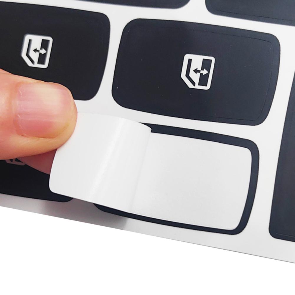 Black Vinyl Material Windows Button Decals Light Penetration Reduction