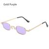 Women Travel Metal Frame Punk Sun Glasses Shades Small Rectangle Sunglasses UV400 Protection
