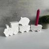 1 Pcs Handmade Creative Diy Locomotive Train Box Candle Holder Silicone Mold Insert Candle Holder Gypsum Drip Glue Molds