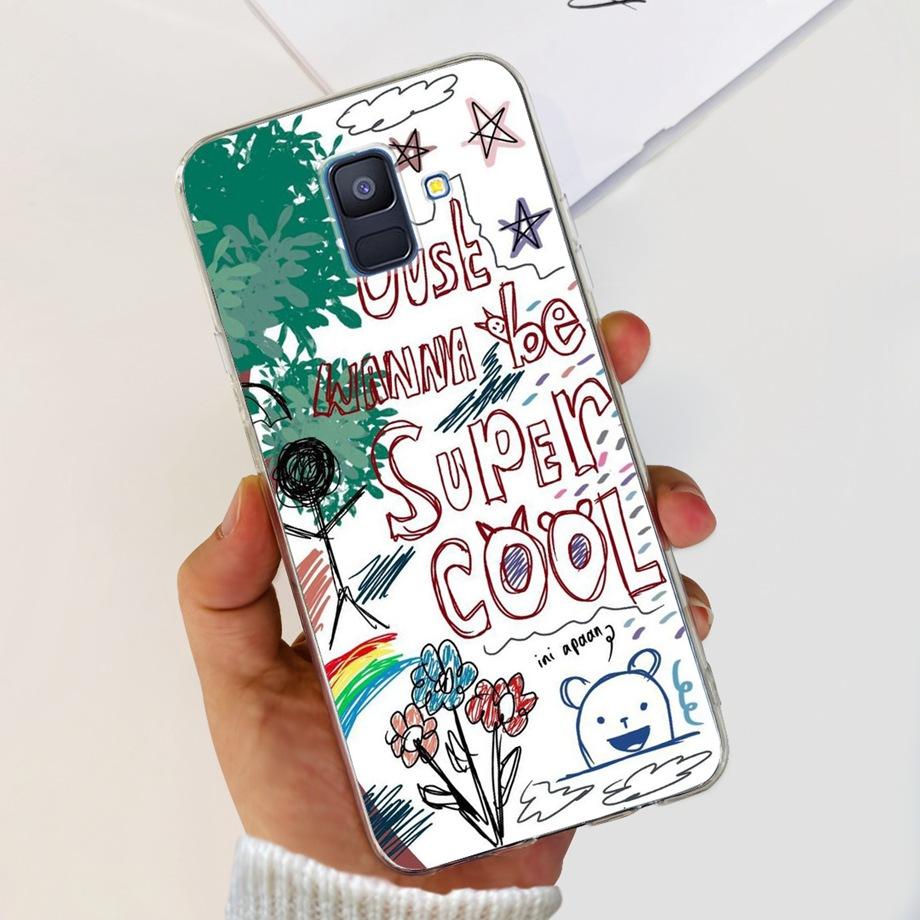 Чехлы для Samsung Galaxy A6 2018 задняя крышка телефона SM-A600 A600F для samsung A6 plus 2018 A605 A605F A6+ Fundas защитный чехол