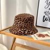 Spring and Summer Sun Hat Colored Leopard Print Bucket Hat Men and Women Sunscreen Double-sided Sun Hat Waterproof Basin Hat