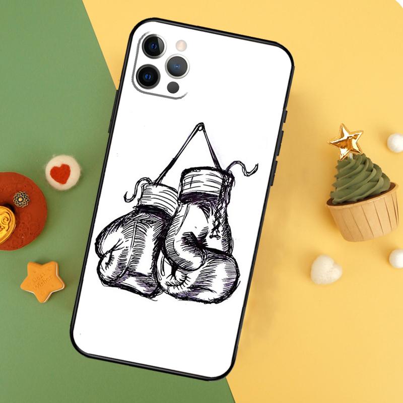 Boxing Gloves Case For iPhone 13 12 Mini 11 14 16 15 Pro Max 7 8 Plus X XR XS Max Back Cover