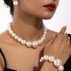 Freshwater Pearl Earrings Bracelet Necklace Set Female Niche Light Luxury Collarbone Chain