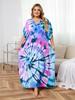 Casual Kaftan Dresses For Women 2024 Bohemian Printed Dress Relaxed Light Jacket Bathing Suit Cover Up Vacation Beach Cover-ups Q1342