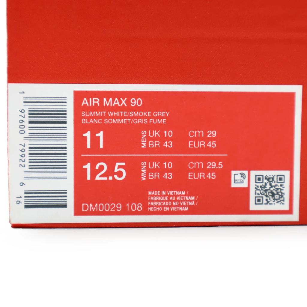 DM0029-108 Nike Air Max 90 Безопасный Оранжевый Белый Безопасный Оранжевый Темный Дым (Мужской)