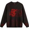 Li Ning Serie Prosperità Quotidiana Lettera Girocollo Maglia Maglione Comodo Uomo maglione Nero Cioccolato AMBV149-1