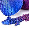 3D Printed Mini Dragon Egg Articulated Dragon Fidget Toy Inside Egg Easter Basket