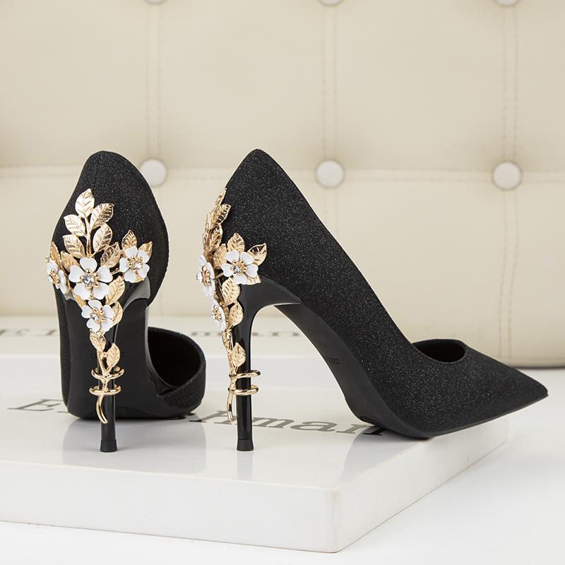 Роскошные женские свадебные туфли на высоком каблуке со стразами, женские туфли-лодочки с острым носком, туфли для вечеринки на тонком каблуке, весна-осень, новое поступление