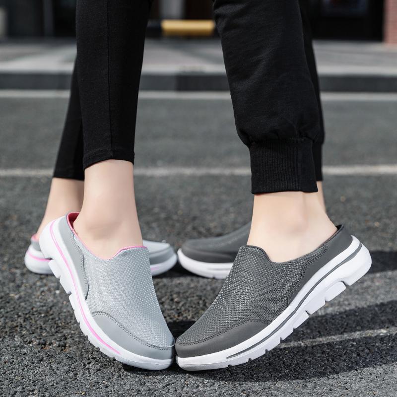 Мужские и женские тапочки, дышащие домашние тапочки, унисекс, толстые тапочки, модная обувь для ходьбы для пар