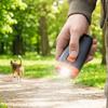 Portable Ultrasonic Dog Repeller Rechargeable Handheld Bark Deterrent Device with Lanyard LED Light Dog Training Tool