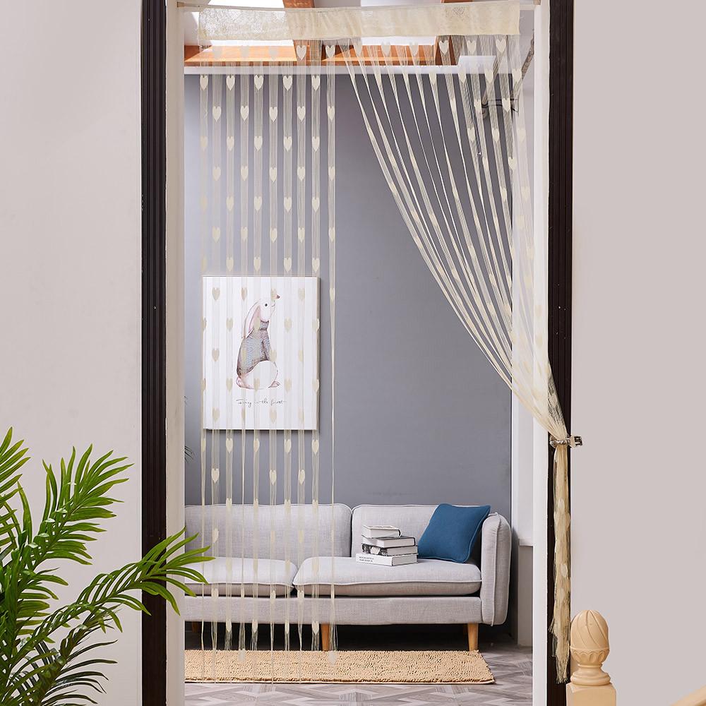 50x200cm Love Heart String Curtain Window Door Divider Sheer Curtain Valance
