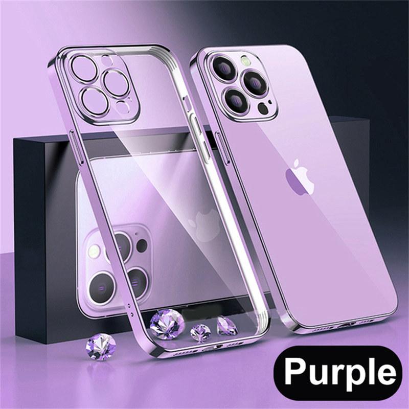 Роскошный прозрачный чехол с покрытием для iPhone 15 14 13 12 11 Pro Max, противоударный мягкий силиконовый чехол X XR XS 8 7 6 Plus SE, аксессуары