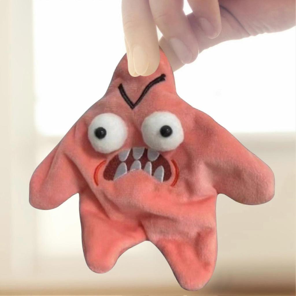 Adorable Plush Starfish Toy with Moveable Pink Five-pointed Star Doll Ideal for Kids and Adults Pendant Backpack Handbag and Hanging Decorations