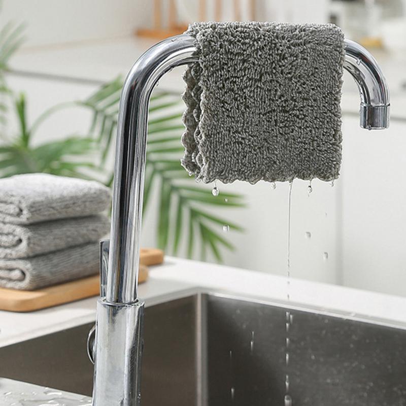 Charm Bamboo Charcoal Microfiber Cleaning Products Degreasing Rag Kitchen Supplies Absorbent Japanese Dish Towel Thickened
