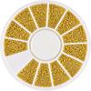 1 коробка бусин для дизайна ногтей Caviar, крошечные стальные стразы, микс размеров, 3D-украшения для ногтей, розовое золото, серебро, маникюрные аксессуары для самостоятельного украшения