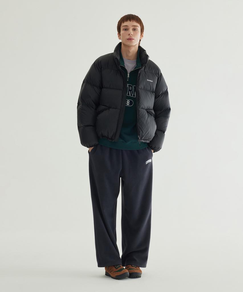 COVERNAT Warm-On Arch Logo Wide Fleece Pants Ivory