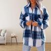 Autumn Women's Jacket Fashion Urban Style Loose Single Breasted Plaid Jacket