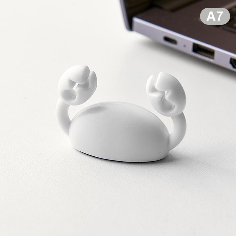 Милый краб-органайзер для кабеля, подставка для кабеля передачи данных, органайзеры для кабеля зарядки мобильного телефона, самоклеящийся держатель для проводов