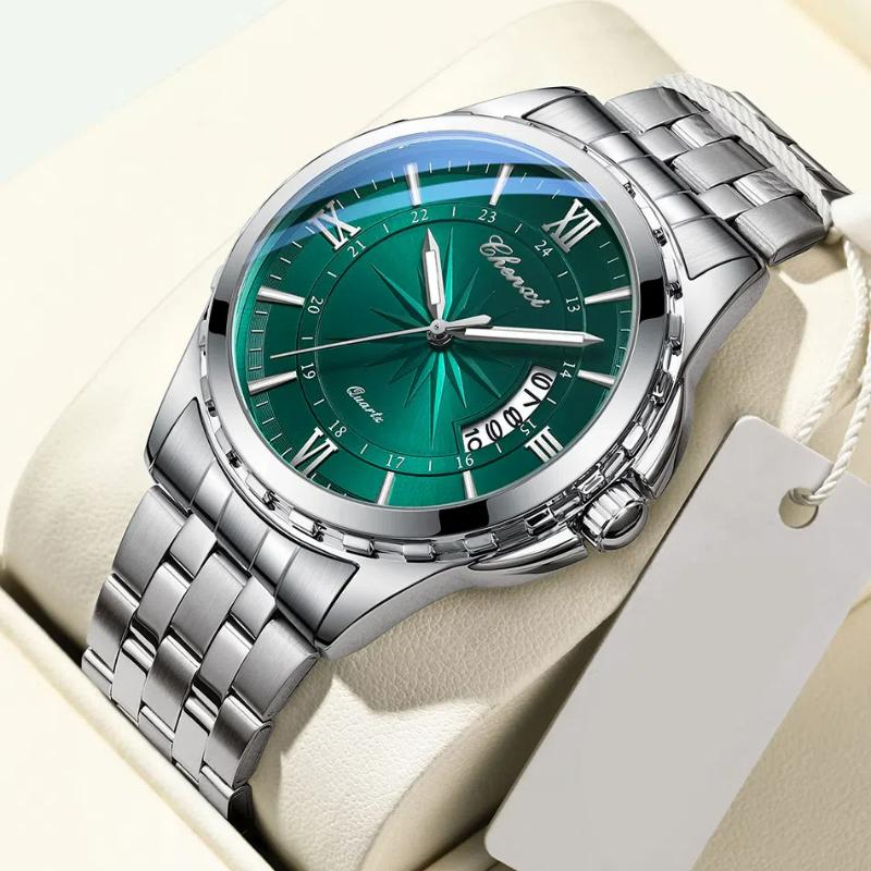 Chenxi НОВЫЕ мужские часы модные спортивные кварцевые календарные водонепроницаемые светящиеся часы из нержавеющей стали мужские подарки