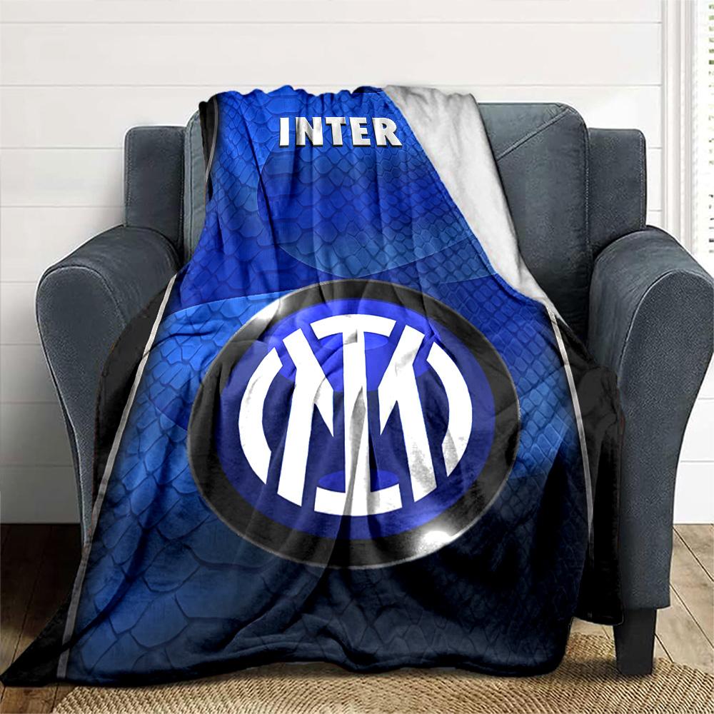 1pc Internazionale Milano Blanket, Gift, for Men and Women, Soft Blanket, Good for Sofa Bed Couch Travel, Lightweight Flannel Blanket