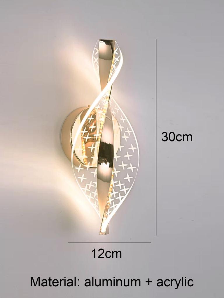 Luxury LED Modern Acrylic Gold/Black Wall Sconce,Hallways,Bedroom Night light,Outdoor Interior Lighting Wall Lamp Home Decor