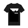 Print T-shirt O-neck Explore Nature Custom Made Short-sleeved Cotton Top Mens Fashion