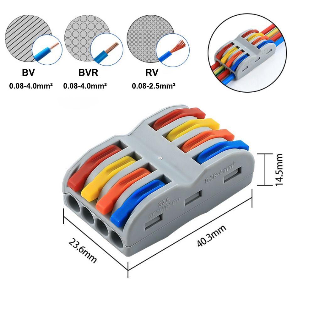 Mini Quick Terminal Block Universal Compact Fast Connector Small Wiring Connector  Electrical