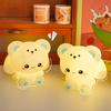 Мультяшный медведь Ночной светильник Мягкий свет без мерцания Питание от батареек Мягкий силиконовый