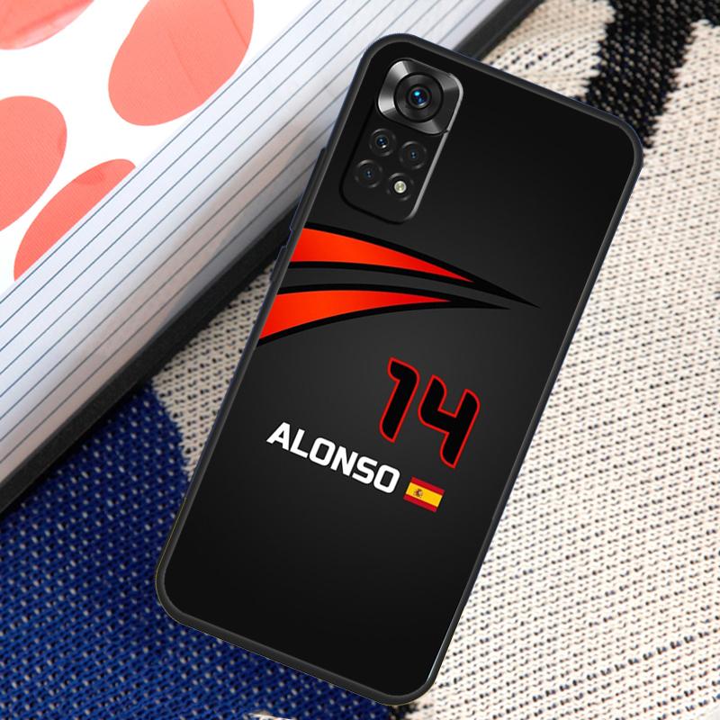 Чехол F1 Racing Fernando Alonso 14 для Xiaomi Redmi Note 10 11 Pro 8 9 12 Pro 11S 10S 9S Redmi 9 10 12C 9C 10C задняя крышка