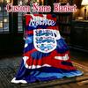 1pc Easy-Care England National Football Team2 Blanket, Perfect for Couch, Bed, Home, Travel and More, Warm and Durable Printed Blanket