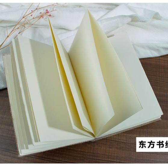 A5 Retro Linen Rough Hand Ledger Hardcover Sewing Line Blank Kraft Paper for Diy Travel Materials Inspiration Hand Ledger