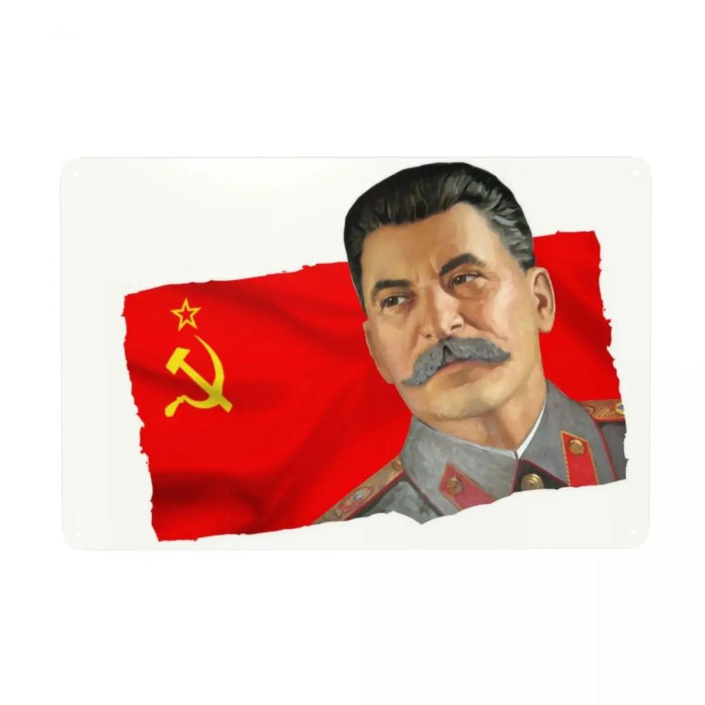 Винтажный металлический знак из жести «Союзные нации Иосиф Сталин» Прямоугольный СССР Коммунистическая Россия Знаки Табличка Ворота Сад Бары Настенный декор