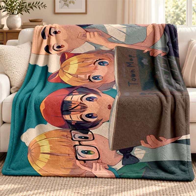 Earth Bound blanket Flannel Blanket Soft Cozy Plush Throw for Sofa Bed Lightweight Home Decoration Outdoor camping